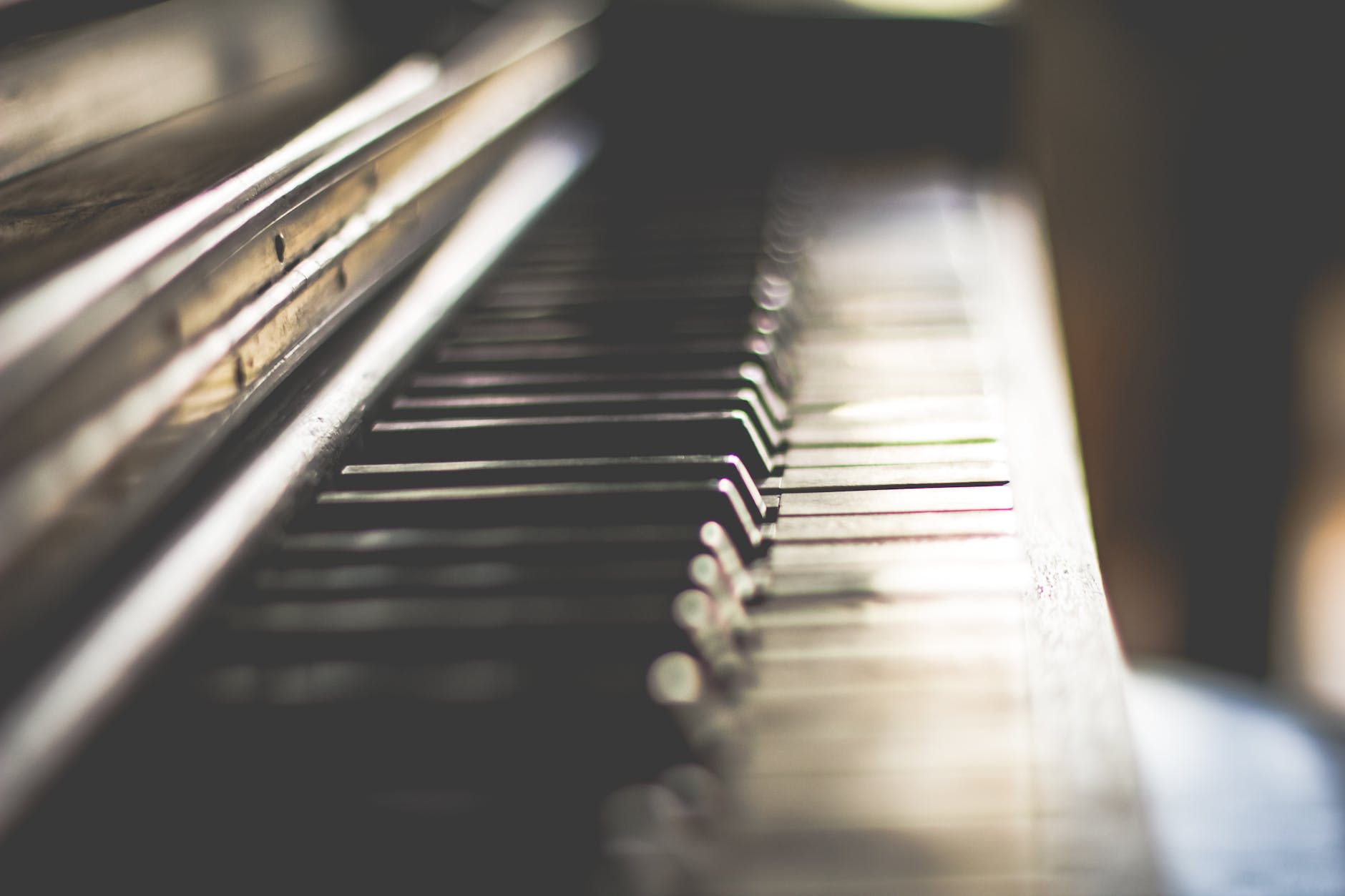 selective focus photography of piano keys
