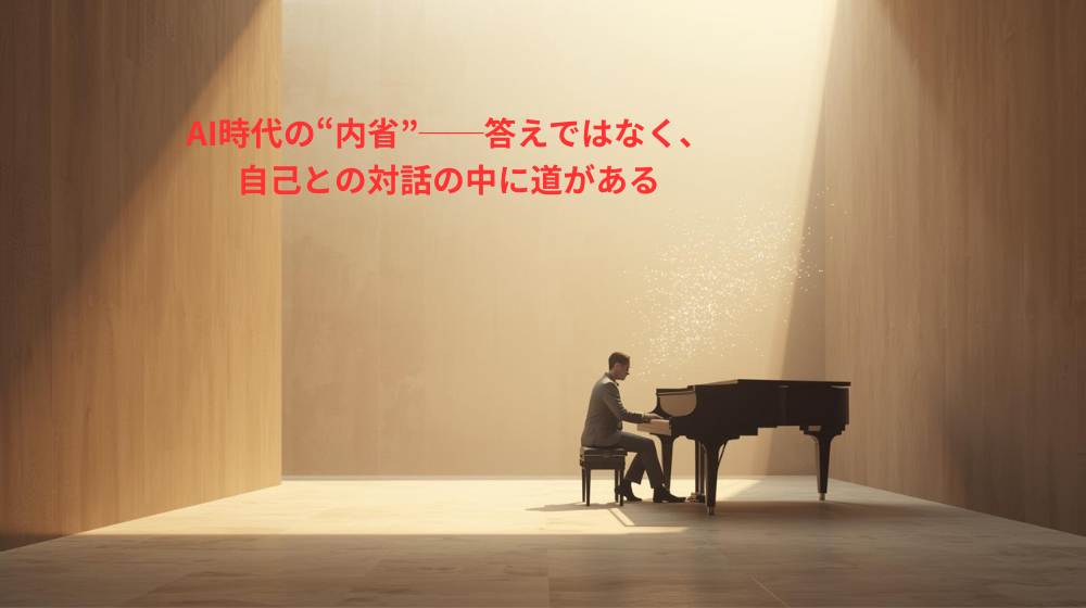 AIと音楽の対話を象徴する静かな空間
