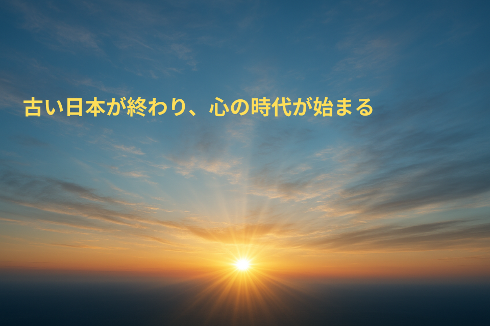 日本の夜明けと新しい希望の光