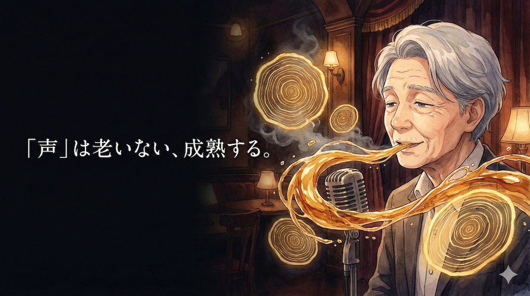 年輪のような黄金の響きを纏って歌う熟年のシンガー：年齢を重ねた声の成熟と美しさ