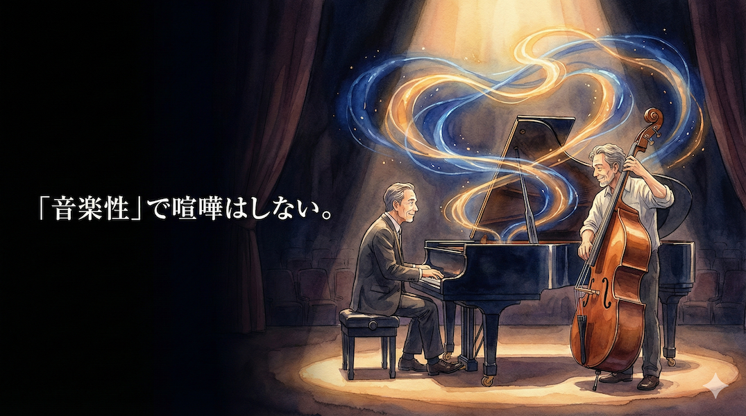 異なる色の音色が美しく調和し、視線を交わしてリスペクトし合う二人の熟練ミュージシャン：音楽性の違いは喧嘩の理由にならない